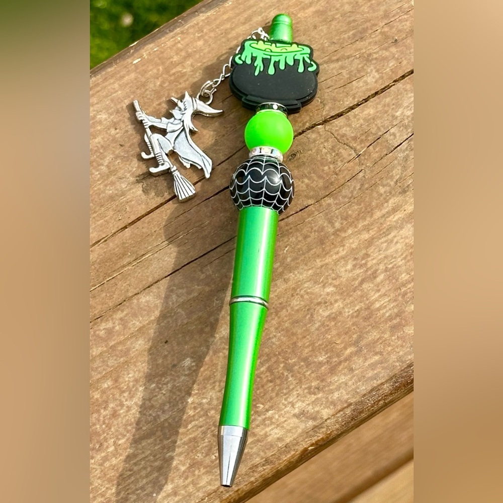 Handcrafted Witch Pen with Charm - Boutique